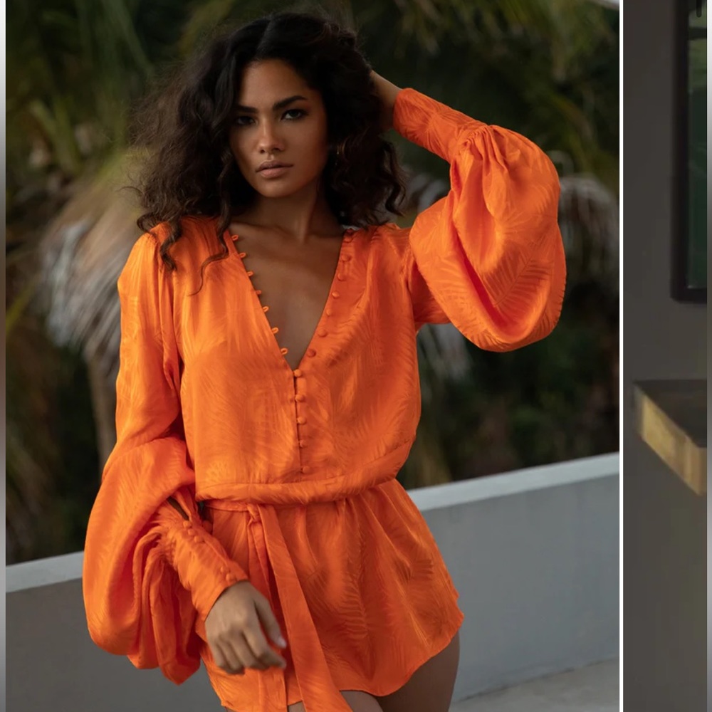 Rat & Boa Harlequin Dress Orange